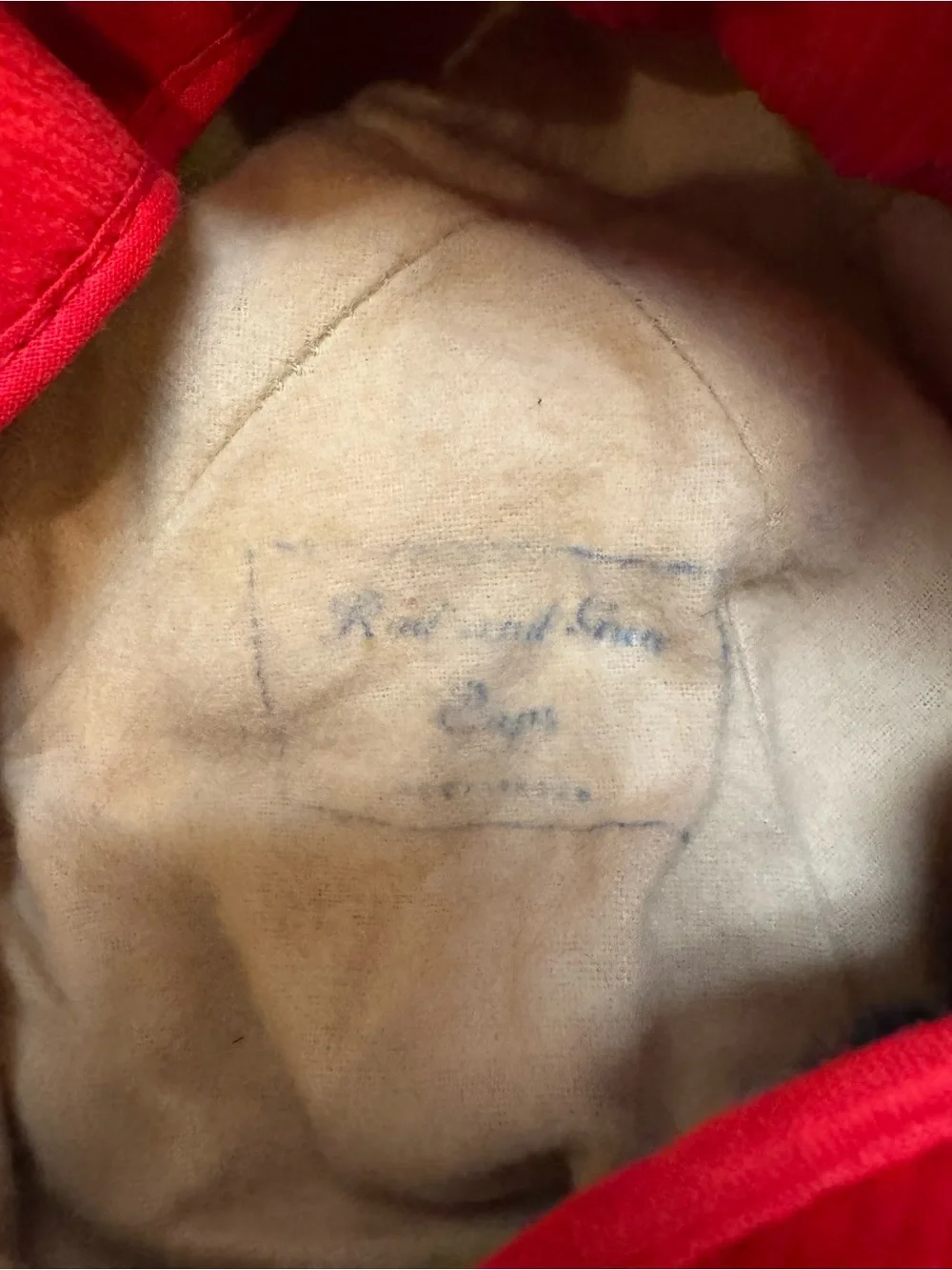 Vintage United Hatters Caps Millinery Red Corduroy Hunting Ear Flaps Hat 7 3/8
